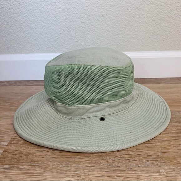 Dorfman Pacific Headwear Vintage Khaki Green Boonie Fishing Vented Hat - Picture 1 of 11
